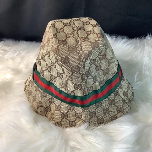 ハット GUCCI GG MONOGRAM CANVAS BUCKET HAT Original GG canvas bucket hat in black GG canvas | GUCCI® US